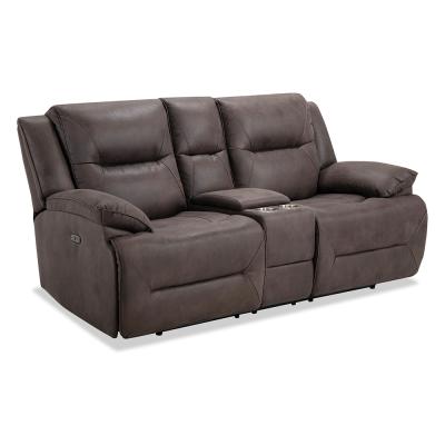 China Modern European Style 2 Seater Recliner Leather Sofa Recliner Sofa Living Room Love Seat Massage With Coffee Table And Storage Box for sale