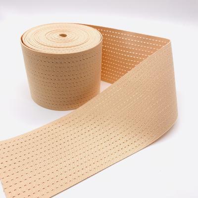 China Elastic Button Strap Mesh Elastic Band High Quality Polyester Custom For Abdominal Buttons for sale