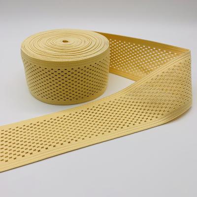 China Elastic Sportswear Nylon Spandex Net Mesh Fabric Elastic Edge Trims Elastic For Sports Shorts Waistband for sale