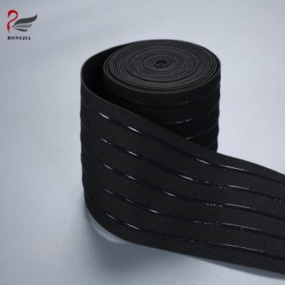 China Non Slip Grip Elastic Waistband Rubber Band With Silicone Customized Elastic Band for sale