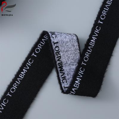 China Factory Luxury Fashion Designer Fluffy Letter Elastic Elastic For Clothing Apparel Coat for sale