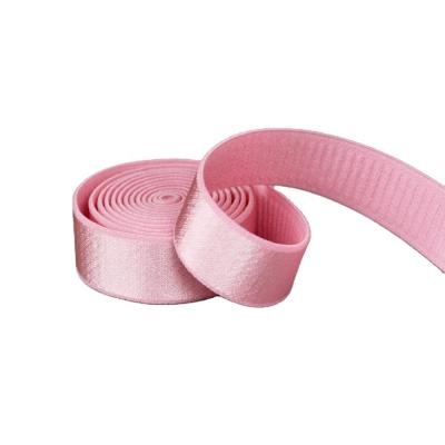 China 2.5cm Elastic Width 1.8cm Elastic Width Gold Thread Nylon Spandex Elastic Band Bra Comfortable Soft Shiny Side Strap for sale