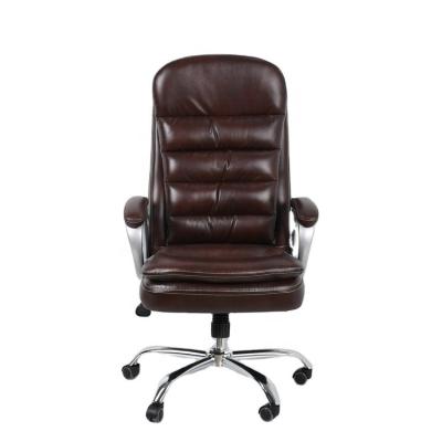 China Adjustable (Height) Swivel Adjustable Ergonomic PU Leather Office Chair With Double Cushion for sale