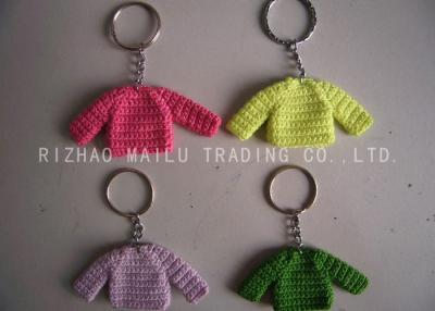 China Knitted Christmas Tree Decorations Four Color Crochet Sweaters With Metal Chain for sale