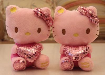 Cina Dentelli il giocattolo farcito di Kitty che si siede per i giocattoli della peluche di Kitty cuscini del cuore/dei regali in vendita