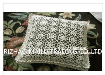 China 100% Cotton Hand Knitting Cushion Covers Hollow Out Flowers Style For Home Decoration for sale