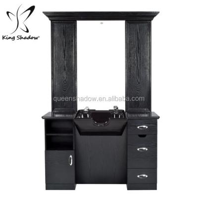 China Durable Hair Salon Furniture Set Hair Salon Mirrors Salon Workstations Dressing Table for sale