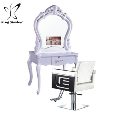 China Durable Kingshadow Hair Salon Equipment Barber Station Sale Beauty Cheap Makeup Styling Station for sale