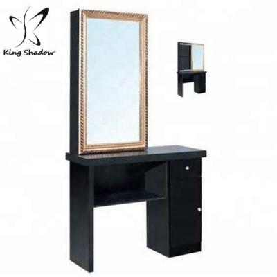 China Durable Living Room Furniture Makeup Station Vanity Table Dressing Table Salon Station Mirror with Drawer for sale