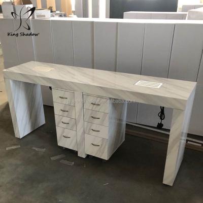 China Modern Nail Salon Furniture Manicure Table Nail Tables For Salon for sale