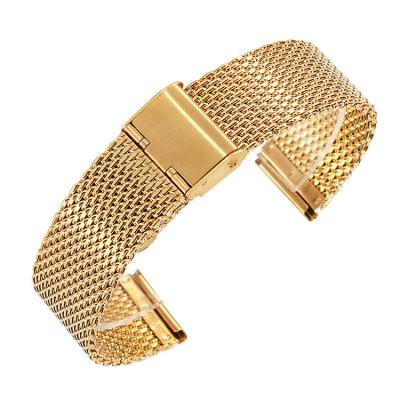 China Fashion in the line wholesale applicable Apple Milan mesh strap 18 to 24 thick gold black silver steel watch strap 1.0 steel stock for sale for sale