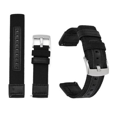 China Fashion Luxury Popular Samsung S3 Huami Jeep\Dress Extended Strap Nylon Striped Watchband For Sale for sale