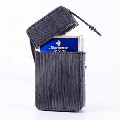 China Business / Gift Office / Guangdong Factory Cases For Cigarette Packets Made Of PU Leather In Stripe Fabric Look for sale