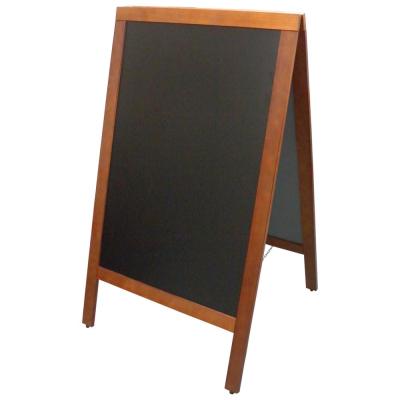 China Rustic Wooden A-frame Double Sided Chalkboard , Sidewalk Message Board Sign Board For Restaurant Store Wedding Party XM00034 for sale