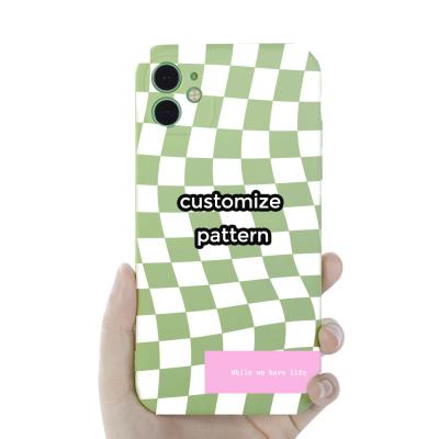 China Custom Anti-fall Fashion Printed Newest Soft Liquid Silicone Mobile Case For Iphone 12 13 Pro Max High Quality for sale