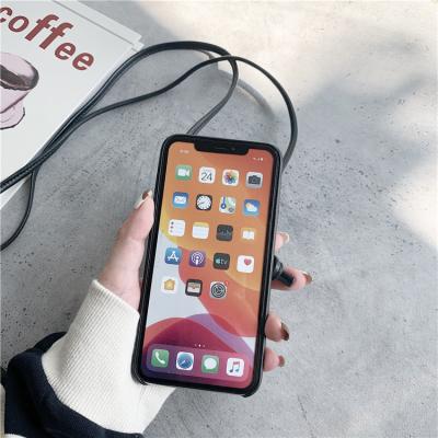 China Luxury Anti-fall Cross - Body Business Leather Soft Phone Case For apple iphones13 12 pro 7 8 plus max for sale