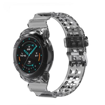 China Button Design PU Leather Protective Case Guaranteed Unique Quality Watch Band Tpu Clear Silicone Waterproof Wristbands For Huawei Watch for sale