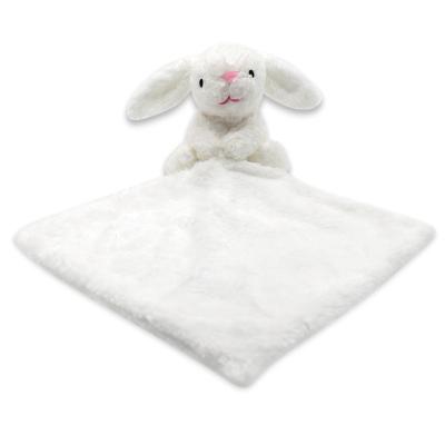 China 2021 Series MINGJUN AUGLEKA Eco-friendly Explosive Cute Pink Plush Bunny Baby Comforting Towel Soothing Plush Animal Toy for sale