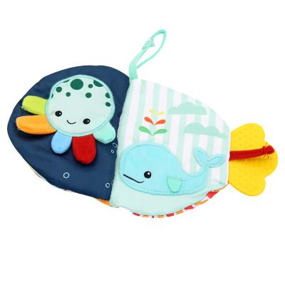 China Early Education MINGJUN Early Education Fish Cloth Book Cartoon Baby Finger Cloth Book Cloth Book Small Comfort Toy Baby Puzzle Cloth Doll Earlier Cloth Book for sale