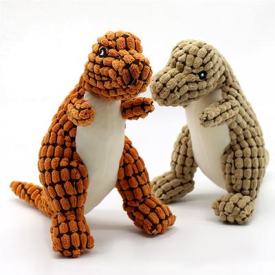 China Eco-friendly dog ​​toy vocal puppies Dogs Big Molar Teeth Clean Teeth Bite-Resistant Pet Toy Dinosaur Series for sale