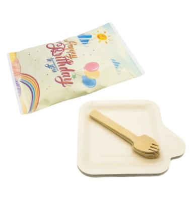 China Premium New Chinese Style Biodegradable Bamboo Cutlery Spoon Knife Disposable Set for sale