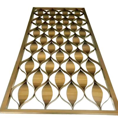 China Multi-Functional Metal Handicraft Gold Color Interior Wall Partition Dividers for sale