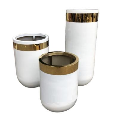 China Indoor reactive glaze flower pots outdoor glazed planters for sale