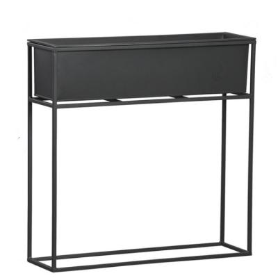 China Plantador negro rectangular de la flor del metal de tres de los tamaños cajas del plantador en venta