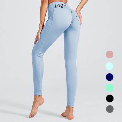 Chine Pull up en nylon lycra sans couture personnalisé pour femmes Pantalon plus taille et jeans Logo Pantalon de yoga sportif à vendre