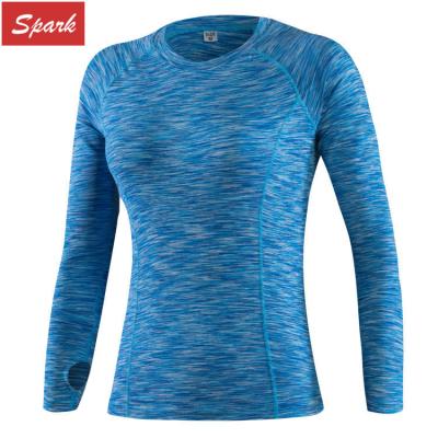 China Women Pullover Long Sleeve Fitness T-Shirt Casual Running Sweatshirts Blouse Tops for sale