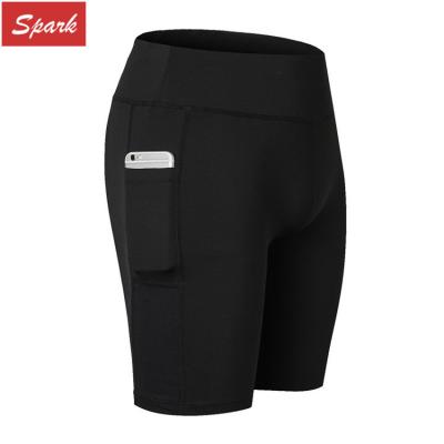 China High Waisted Workout Active Wear für Frauen Langen Sport Shorts mit Tasche zu verkaufen