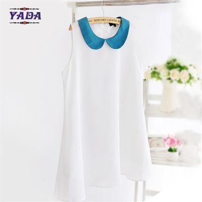 China Uma peça sem mangas uma linha de design elegante mini vestidos formais de escritório vestido longo chiffon novo estilo para mulheres à venda