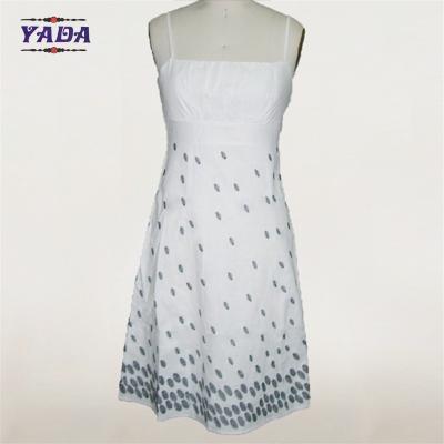 China Spaghetti strap south material ladies clothing floral dresses long cotton sleeveless dress made in China for sale