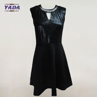 China Coctel de moda pu vestido de mujer de verano sin mangas vestidos de oficina de mujeres con aplicación de piedra en venta