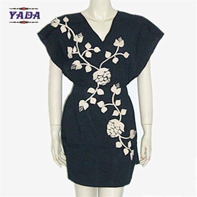 China Neueste afrikanische Bazin Hand Stickerei Design Party Swing Abendkleid Vintage Kleid für Damen zu verkaufen