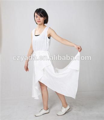 China 2015 Linen Cotton Fashion Short Sleeve Latest Dress Designs For Ladies for sale