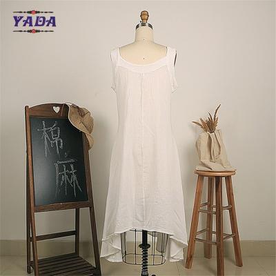 China Mujeres irregulares sin mangas de una pieza de moda boutique vestido blanco China ropa al por mayor con alta calidad en venta