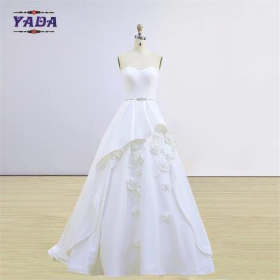 China Elegante vestido vintage feito à mão de estilo coreano vestido sem alças vestidos de noiva mais recentes vestidos de noiva à venda