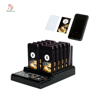 China 433.92MHZ  long range Wireless coaster pager system  with  10 pagers for restaurant,cafe,bar and so on for sale