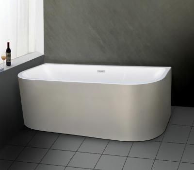 China Three Side Skirted Free Standing Bathtub With Whirlpool Massage In Color for sale