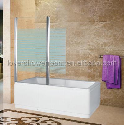 China Soaking bathtub with glass screen glass door for sale