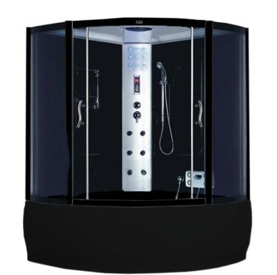 China With New Luxury Black Frame 150 Bath Steam Shower Room For 2 Shower Cabin With TV for sale