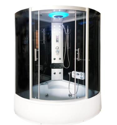 China Indoor Swirl Modern Luxury Multifunctional Steam Bathroom Glass Shower Room for sale