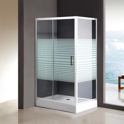 China With Frame White Glass Shower Screen In Sliding Door With Walk In Tub Hot Sale Shower for sale