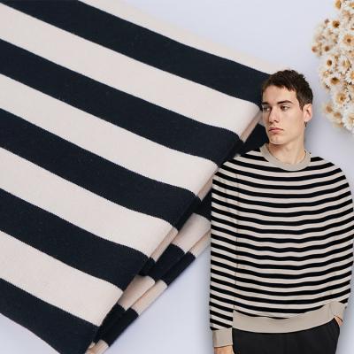 China Zweet Absorberend Katoen Frans Terry Fabric Striped Knitted Cloth voor Hoodie Te koop