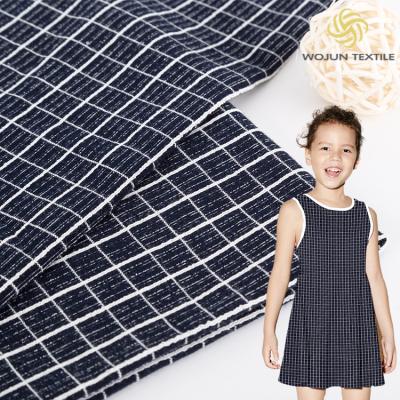 China Combed Cotton T Shirt Fabric Tightly Woven Refreshing Plaid Lattice Cloth For Polo Shirt for sale