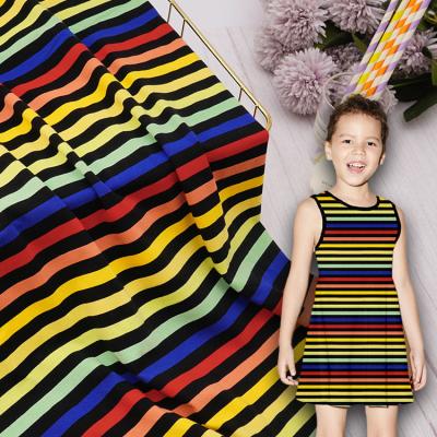 China Skin-Friendly Fashionable Striped Cotton Fabric For T- Shirt en venta