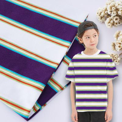 China Durble And Breathable Skin-Friendly And Healthy Striped Cotton Fabric For T-Shirt for sale