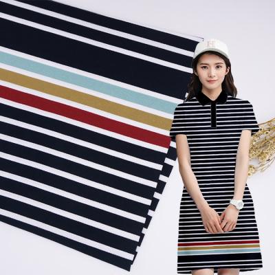 China Skin-Friendly And Soft Wear-Resistant Striped Knit Fabric For Casual Wear for sale