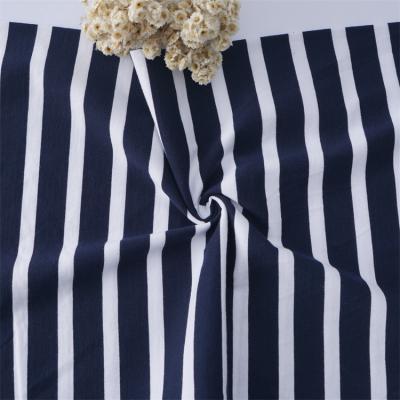 China Durable Comfortable Natural And Simple Striped Material Fabric For T-Shirt for sale